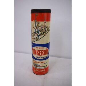 Vintage Original TINKERTOY 1000 Toys in One Set with Colorsafe Rods